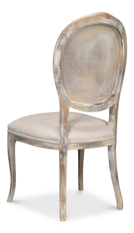 Colonial Grey Oval Cane Back Side Chair (Set of 2) - Ornate Home