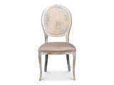 Colonial Grey Oval Cane Back Side Chair (Set of 2) - Ornate Home