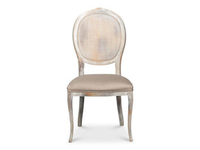 Colonial Grey Oval Cane Back Side Chair (Set of 2) - Ornate Home