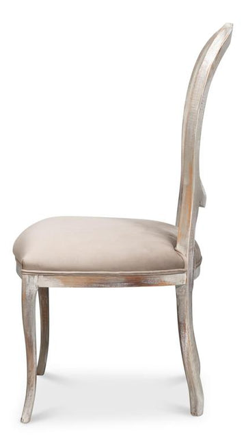 Colonial Grey Oval Cane Back Side Chair (Set of 2) - Ornate Home
