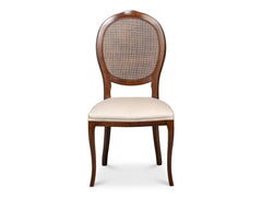 Colonial Tan Oval Cane Back Side Chair (Set of 2) - Ornate Home