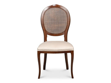 Colonial Tan Oval Cane Back Side Chair (Set of 2) - Ornate Home