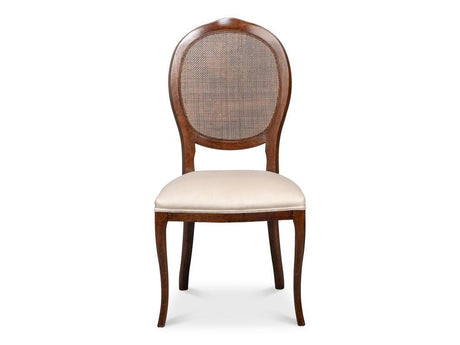 Colonial Tan Oval Cane Back Side Chair (Set of 2) - Ornate Home