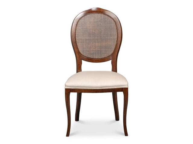 Colonial Tan Oval Cane Back Side Chair (Set of 2) - Ornate Home