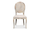 Colonial Taupe Oval Cane Back Side Chair (Set of 2) - Ornate Home