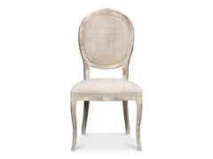Colonial Taupe Oval Cane Back Side Chair (Set of 2) - Ornate Home
