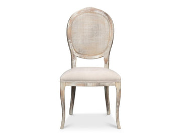 Colonial Taupe Oval Cane Back Side Chair (Set of 2) - Ornate Home