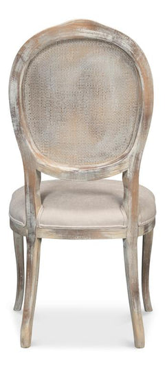 Colonial Taupe Oval Cane Back Side Chair (Set of 2) - Ornate Home