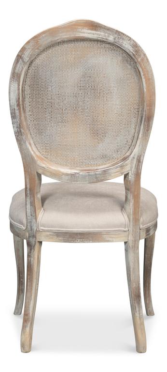 Colonial Taupe Oval Cane Back Side Chair (Set of 2) - Ornate Home