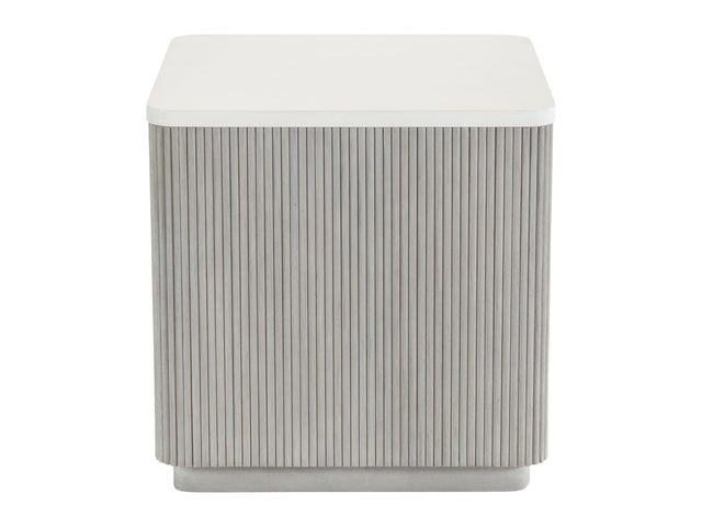 Colonnade Faux Stone/Gmelina Side Table - Ornate Home