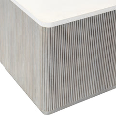 Colonnade Faux Stone/Gmelina Side Table - Ornate Home