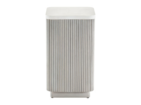 Colonnade Faux Stone/Gmelina Wood Accent Table - Ornate Home