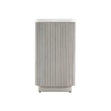 Colonnade Faux Stone/Gmelina Wood Accent Table - Ornate Home