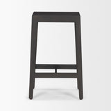 Colony Black-Brown Solid Wood Counter Stool - Ornate Home