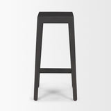 Colony Black-Brown Solid Wood Counter Stool - Ornate Home