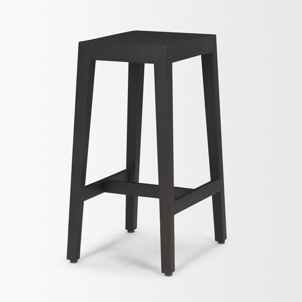Colony Black-Brown Solid Wood Counter Stool - Ornate Home