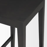 Colony Black-Brown Solid Wood Counter Stool - Ornate Home