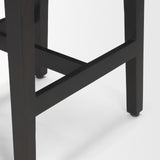 Colony Black-Brown Solid Wood Counter Stool - Ornate Home