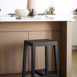 Colony Black-Brown Solid Wood Counter Stool - Ornate Home