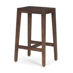 Colony Brown Medium-Dark Solid Wood Counter Stool - Ornate Home