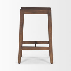 Colony Brown Medium-Dark Solid Wood Counter Stool - Ornate Home
