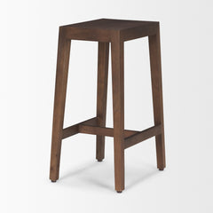 Colony Brown Medium-Dark Solid Wood Counter Stool - Ornate Home