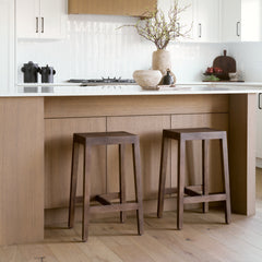 Colony Brown Medium-Dark Solid Wood Counter Stool - Ornate Home