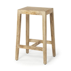 Colony Brown Wood Seat & Frame Stool - Ornate Home