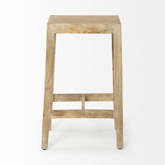 Colony Brown Wood Seat & Frame Stool - Ornate Home