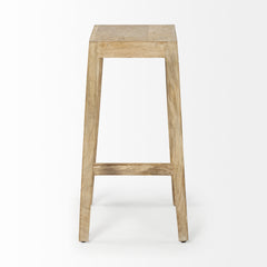 Colony Brown Wood Seat & Frame Stool - Ornate Home