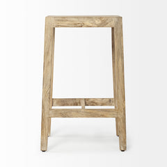 Colony Brown Wood Seat & Frame Stool - Ornate Home