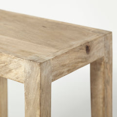 Colony Brown Wood Seat & Frame Stool - Ornate Home