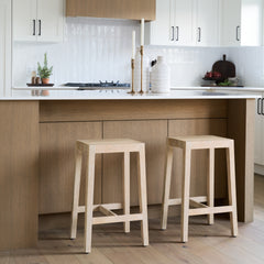 Colony Light Brown Solid Wood Counter Stool - Ornate Home
