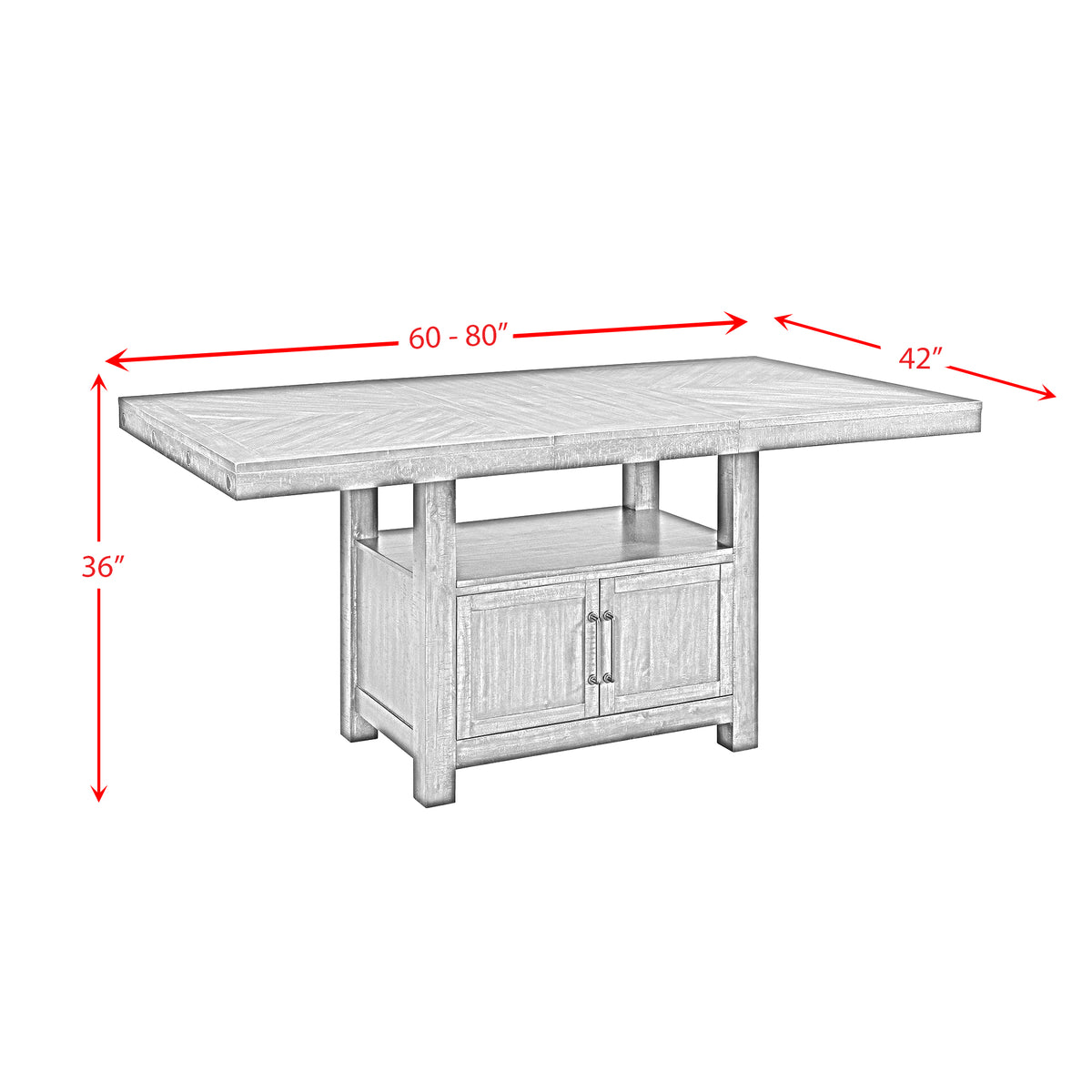 Colorado Charcoal Counter Table