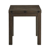Colorado Charcoal Occasional End Table with USB/Power - Ornate Home