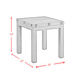 Colorado Charcoal Occasional End Table with USB/Power - Ornate Home