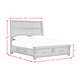 Colorado City Charcoal 3-Piece King Storage Bedroom Set