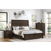 Colorado City Charcoal 4-Piece King Storage Bedroom Set with 2 Nightstands & Chest - Ornate Home