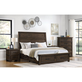 Colorado City Charcoal 4-Piece King Storage Bedroom Set with 2 Nightstands & Chest - Ornate Home