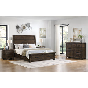 Colorado City Charcoal 4-Piece King Storage Bedroom Set with 2 Nightstands & Dresser - Ornate Home