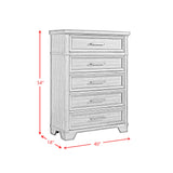 Colorado City Charcoal 4-Piece Queen Storage Bedroom Set with 2 Nightstands & Chest - Ornate Home