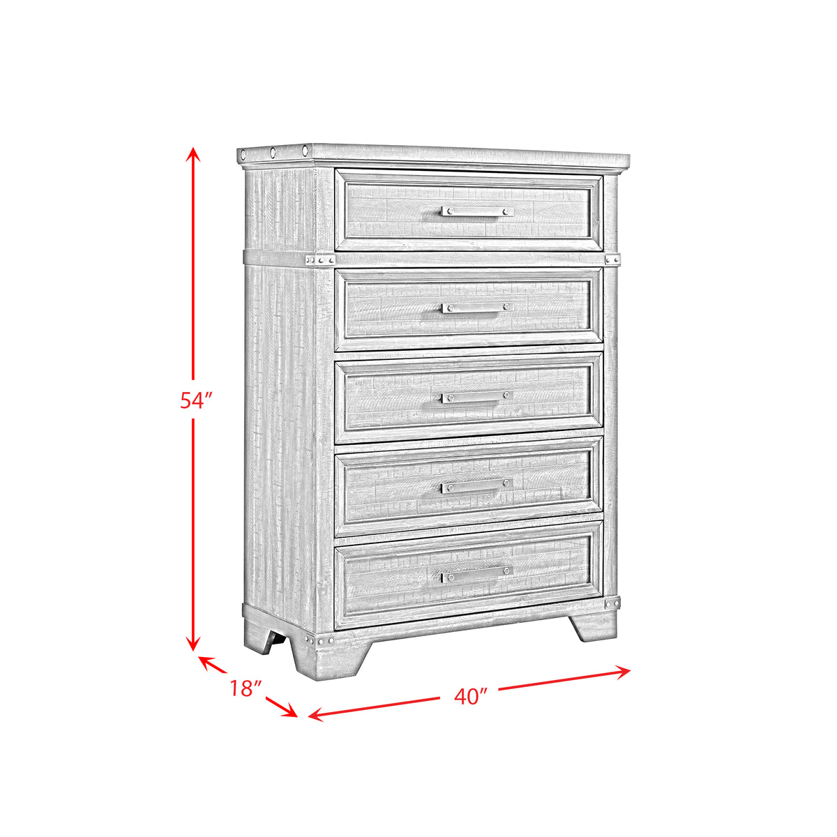 Colorado City Charcoal 4-Piece Queen Storage Bedroom Set with 2 Nightstands & Chest - Ornate Home