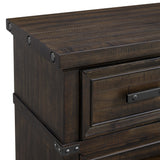 Colorado City Charcoal 4-Piece Queen Storage Bedroom Set with 2 Nightstands & Dresser - Ornate Home