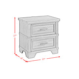 Colorado City Charcoal 4-Piece Queen Storage Bedroom Set with 2 Nightstands & Dresser - Ornate Home