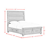 Colorado City Charcoal 5-Piece Queen Storage Bedroom Set - Ornate Home