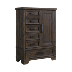 Colorado City Charcoal 6-Drawer Door Chest - Ornate Home