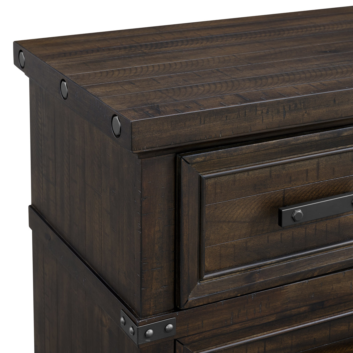 Colorado City Charcoal 6-Drawer Door Chest - Ornate Home
