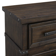 Colorado City Charcoal 6-Drawer Door Chest - Ornate Home
