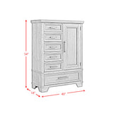 Colorado City Charcoal 6-Drawer Door Chest - Ornate Home