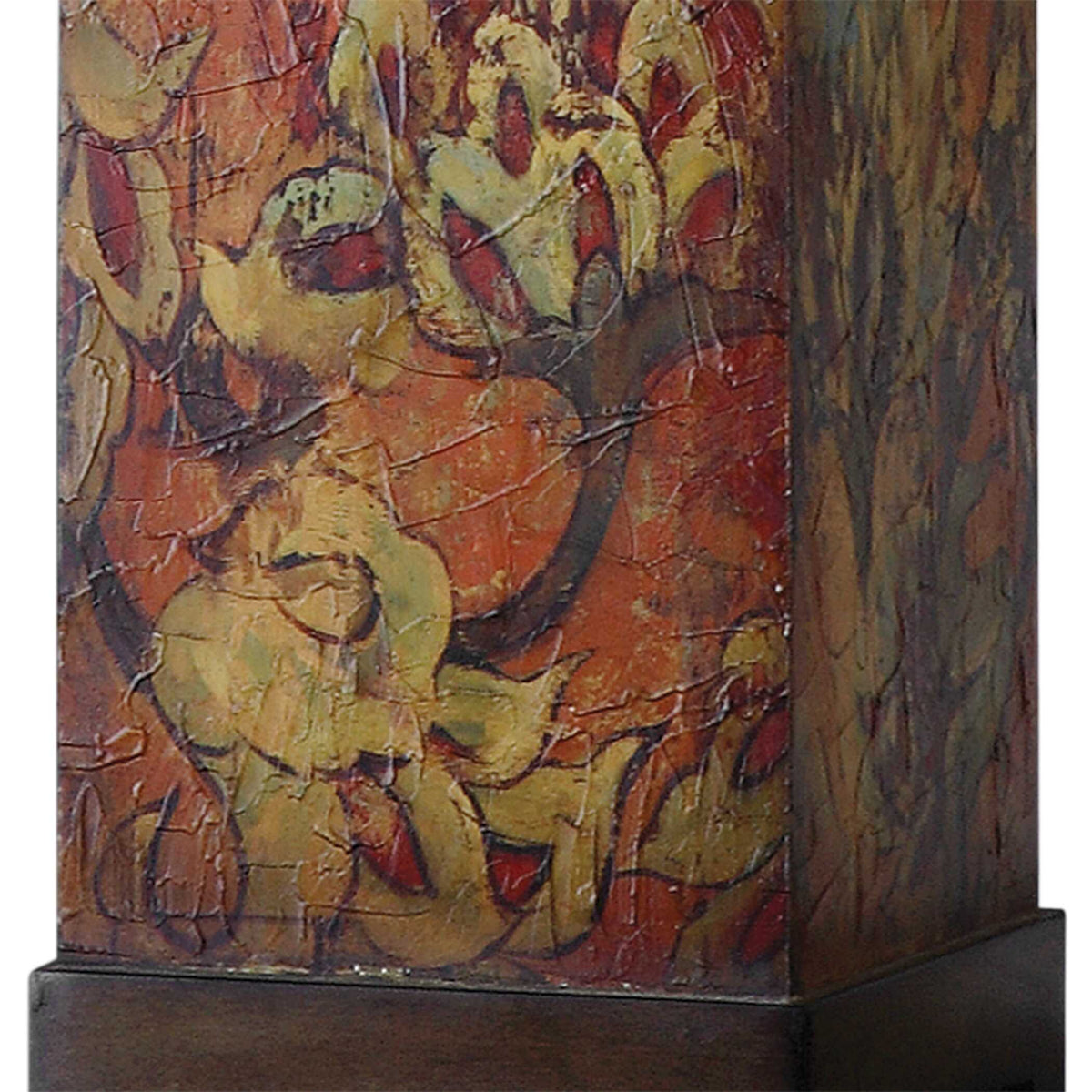 Colorful Flowers Orange/Red Table Lamp - Ornate Home